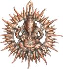 Ganesh soleil mural aluminium 52cm