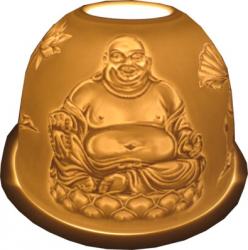 Bougeoir bouddha chinois en résine 12cm