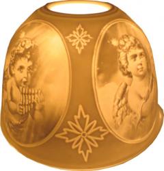 Bougeoir cupidon musique en résine 12cm