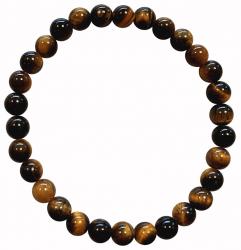 Bracelet Oeil de tigre A  perles 6mm