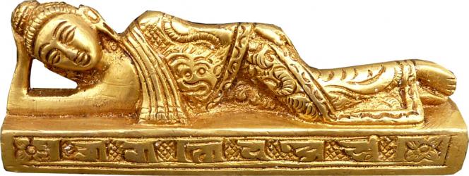 Bouddha couché bronze 10cm