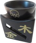 Bruleur huile Feng Shui noir 10cm