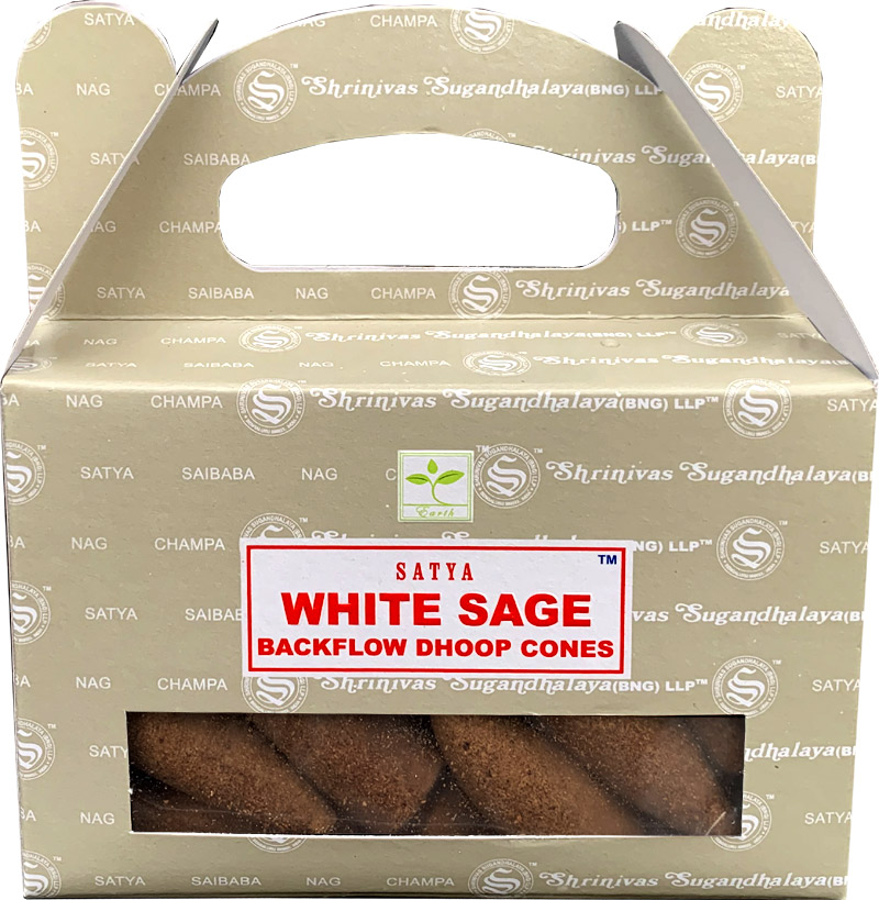 Backflow Cones Satya White Sage set of 6