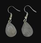 Silver Plated Tourmaline Rock Crystal Drop Earrings