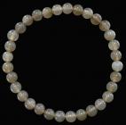 6mm pearls Grey Agate A bracelet