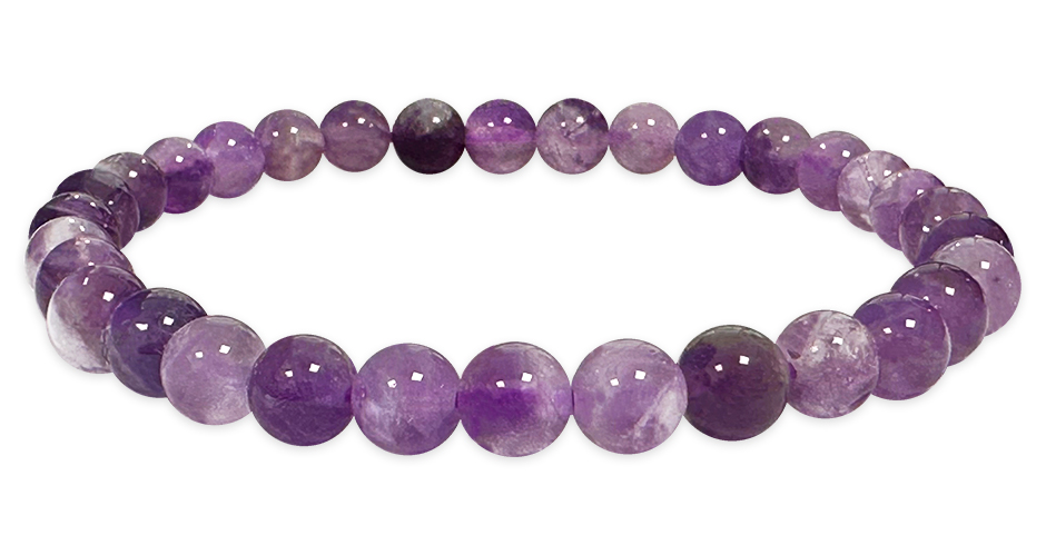 Tapered Amethyst A 6mm pearls bracelet
