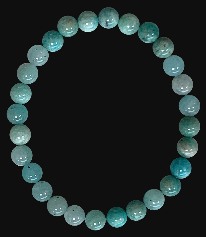 6mm Peru pearls Amazonite A bracelet