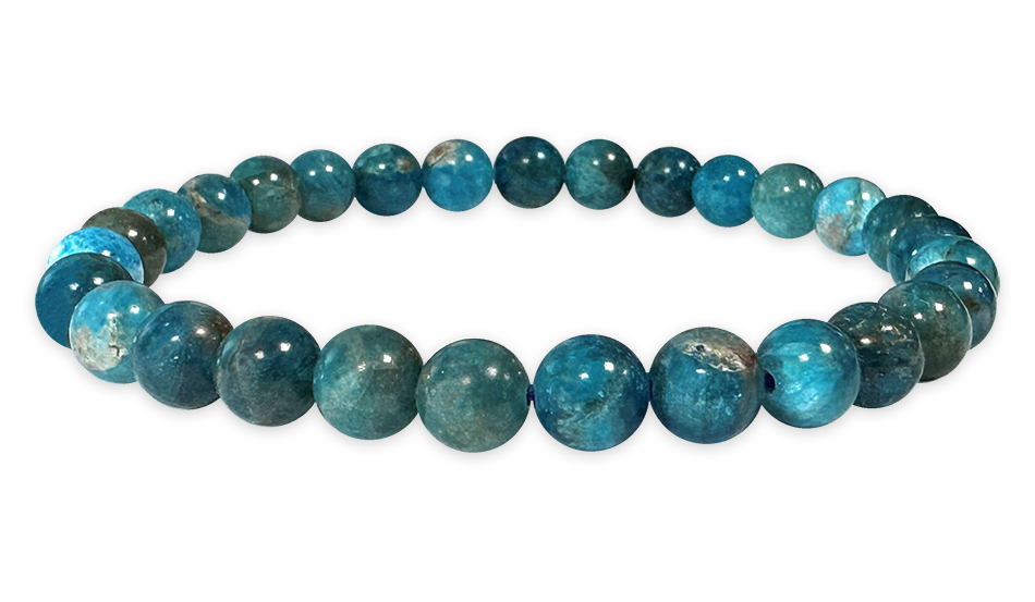 Blue Apatite AB 6mm pearls bracelet
