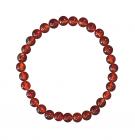 Bracelet Agate Rouge perles 6mm