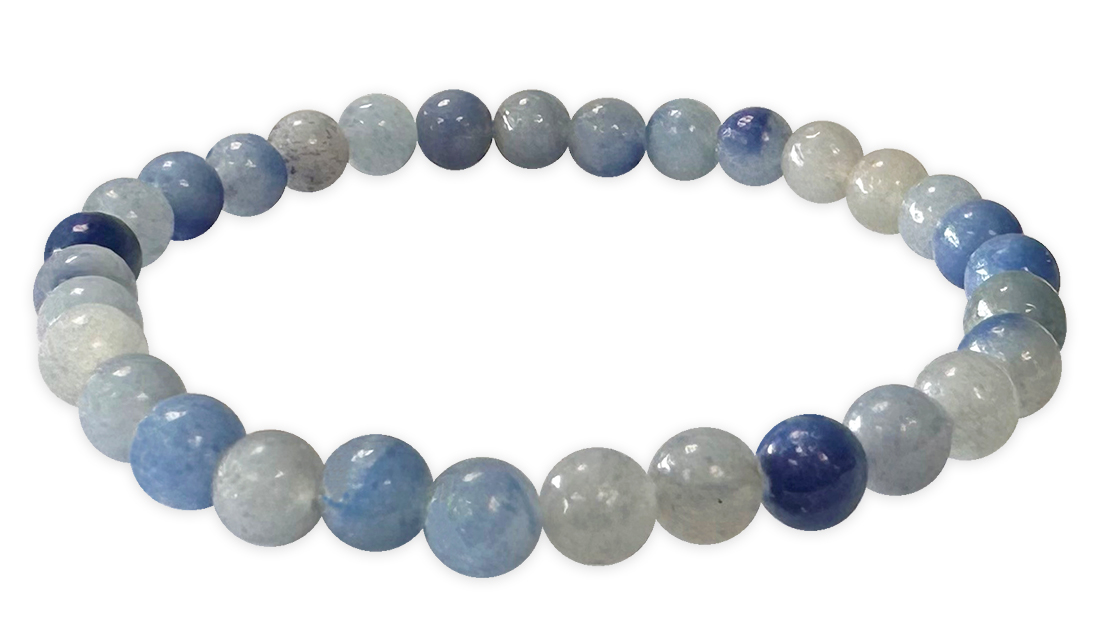 Bracelet Aventurine bleue perles 6mm