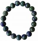 Azurite & Malaquite pearls bracelet 10mm