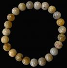 Coral Fossil 8mm pearls bracelet