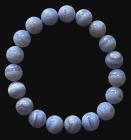Blue chalcedony A 10mm pearls bracelet