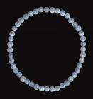 Blue chalcedony A 4mm pearls bracelet