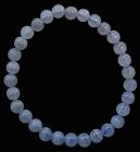 Blue chalcedony AA 6mm pearls bracelet