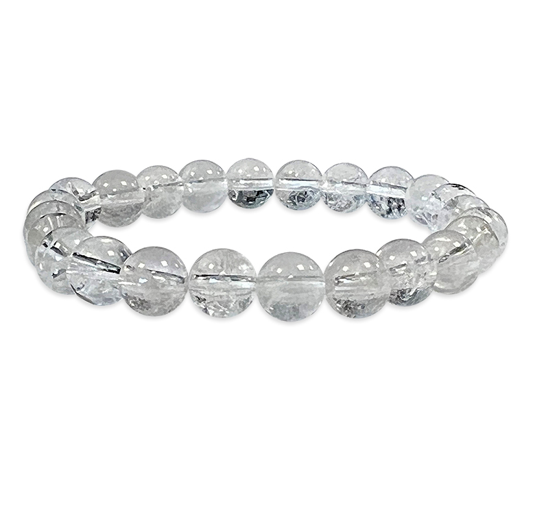 Bracelet Cristal de roche A perles 8mm