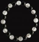 8mm pearls Rock crystal & Hematite A bracelet