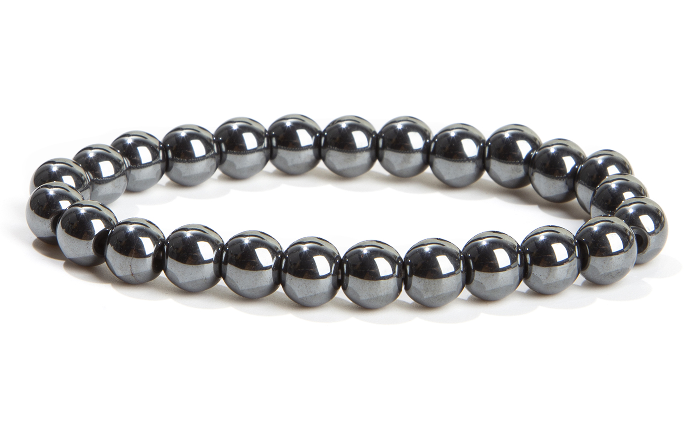 Hematite pearls bracelet 8mm