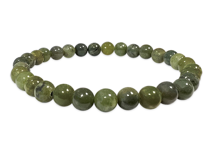 Bracelet Jade Nephrite perles 6mm