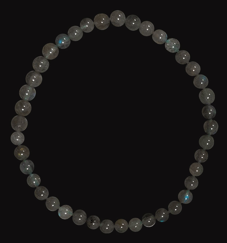 A grade Labradorite 4mm pearls bracelet