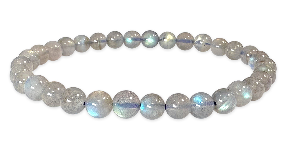 A grade Labradorite 6mm pearls bracelet