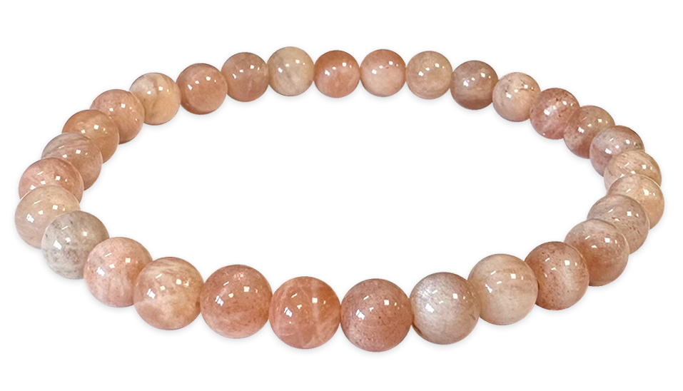 Multicolor Moon stone bracelet 6mm pearls 