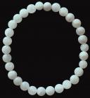 Bracelet pierre de lune blanche A perles 6mm