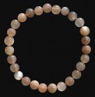 Bracelet pierre de lune Rose A perles 6mm