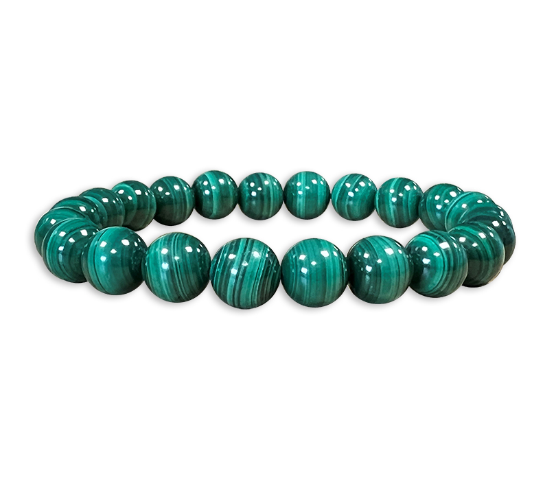 Malachite AA 8mm pearls bracelet