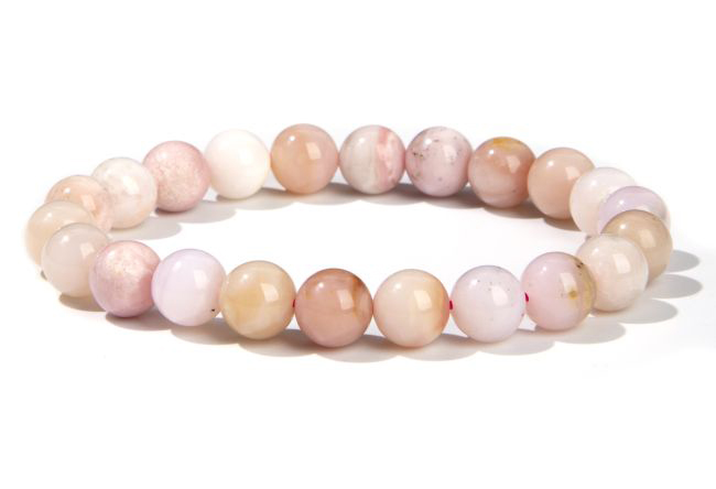 8mm pearls Pink Opal AA bracelet