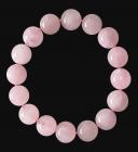 Bracelet quartz rose perles 12mm