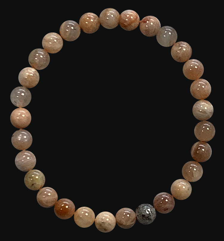 6mm B Sunstones pearls bracelet