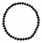 Bracelet tourmaline noire A perles 4mm