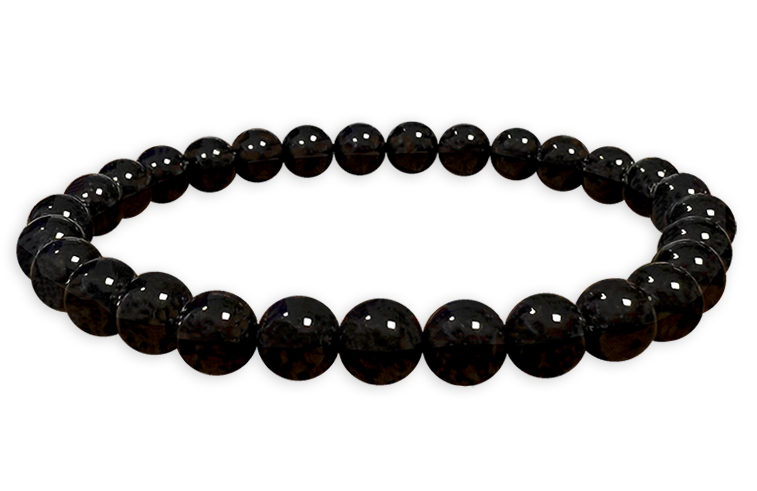 A grade black tourmaline 6mm pearls bracelet