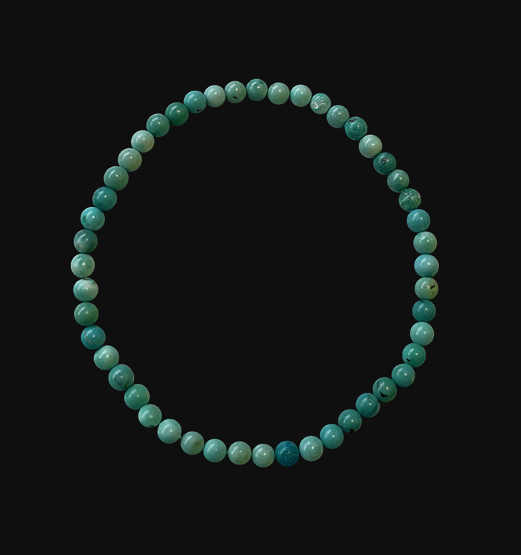 Turquoise 4mm AA pearls bracelet
