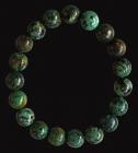 Bracelet turquoise naturelle d'Afrique A perles 10mm 