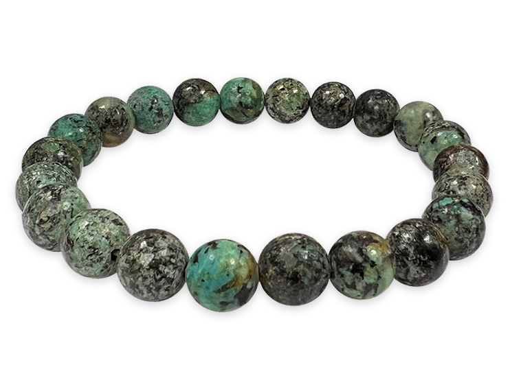 Natural African turquoise A 8mm pearls bracelet