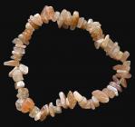 Bracciale con perle adularia perline in pietra di luna multicolore A 18 cm