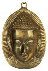 Masque mural bouddha méditation laiton 16cm