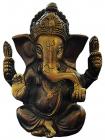 Ganesh assis en laiton 11cm
