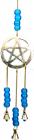 Pentacle brass wind chime 30cm