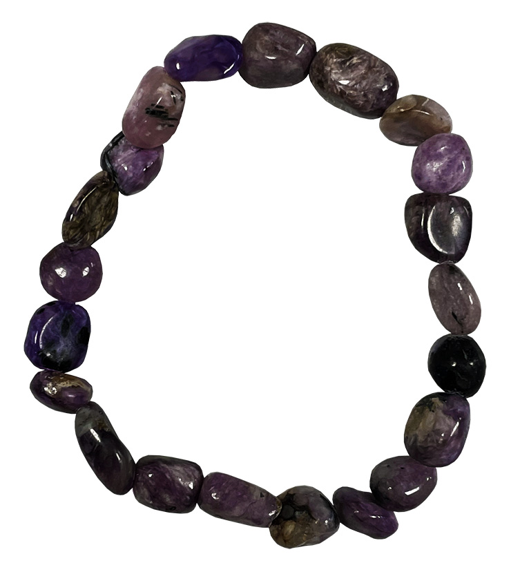 Charoïte tumbled stones bracelet