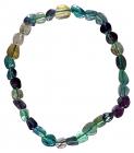 Multicolor Fluorite tumbled stones bracelet