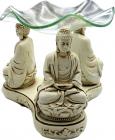 Three bouddha meditation oil burner 11cm