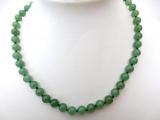 Green jade 8mm pearls collar