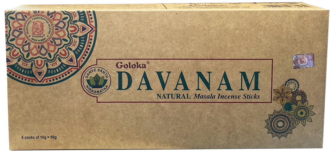 Goloka Davanam Natural masala Incense 6x15g