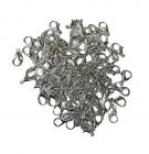 Spring clasps lobster for silver metal necklaces or bracelets 12mm x100
