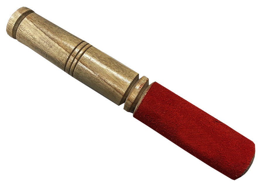 Red Wooden Mallet for Singing Bowl 18cm