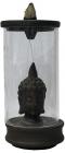 Porte encens backflow terre cuite Tête de Bouddha en tube 15cm