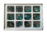 12 piece display stand Rough Chrysocolle-Malachite 